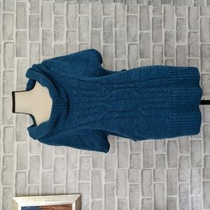 No Boundaries Turquoise Knit Turtleneck Sweater, XL